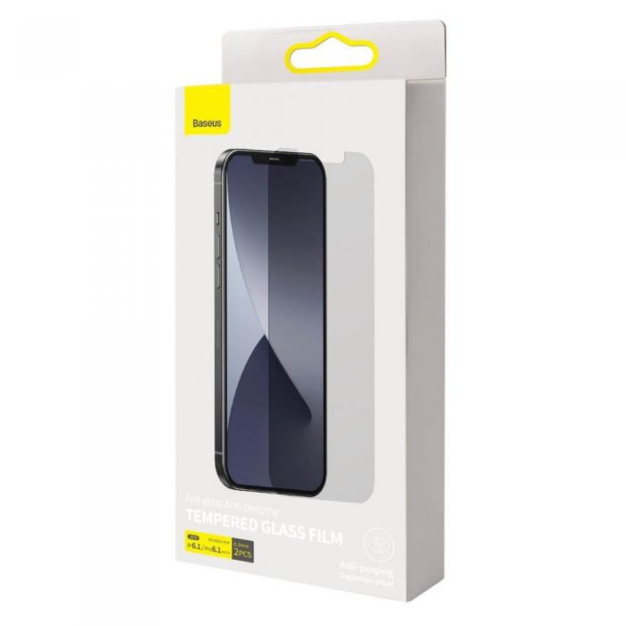 UTGATT5 - Baseus 2x 0,3 mm Anti Spy Hrdat glas iPhone 12 & 12 Pro