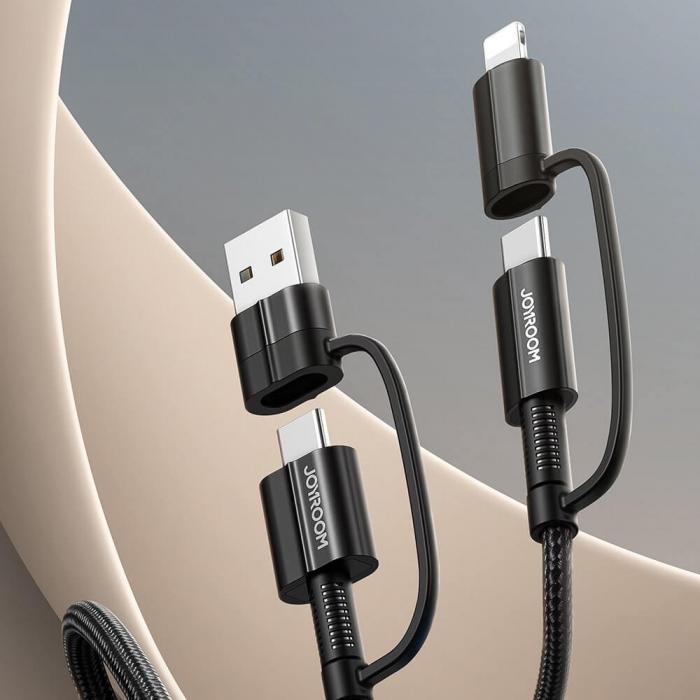 UTGATT5 - Joyroom 4in1 USB Type C/USB - USB Type C/Lightning 3 A 60 W 1,2m