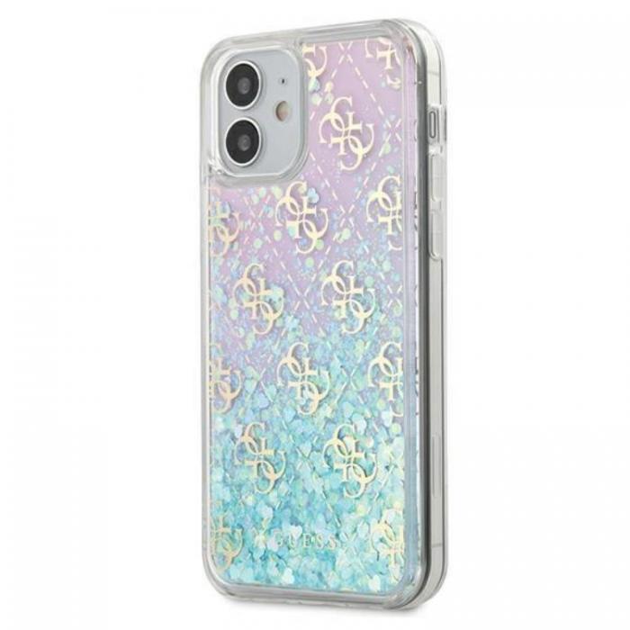 UTGATT - Guess iPhone 12 mini Skal Gradient Liquid Glitter - Rosa