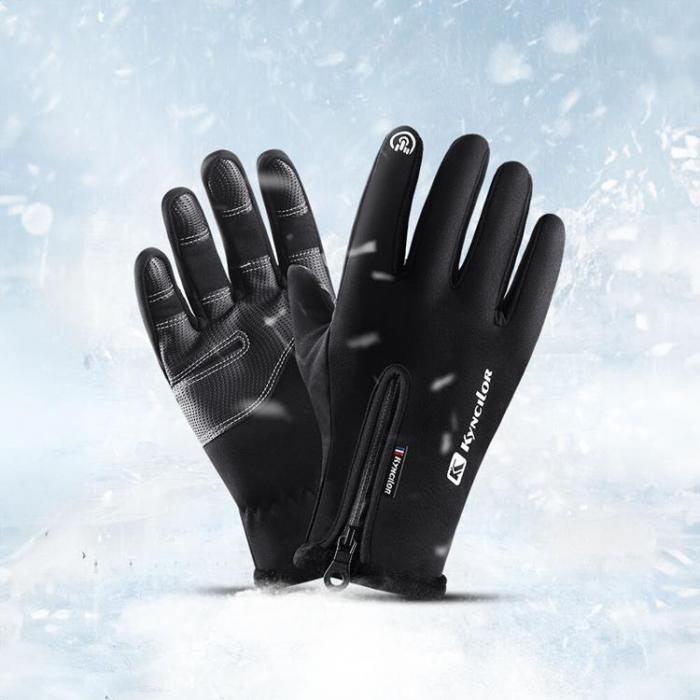 A-One Brand - Vinter Mobil Sports Touchvantar/Handskar Size L - Svart