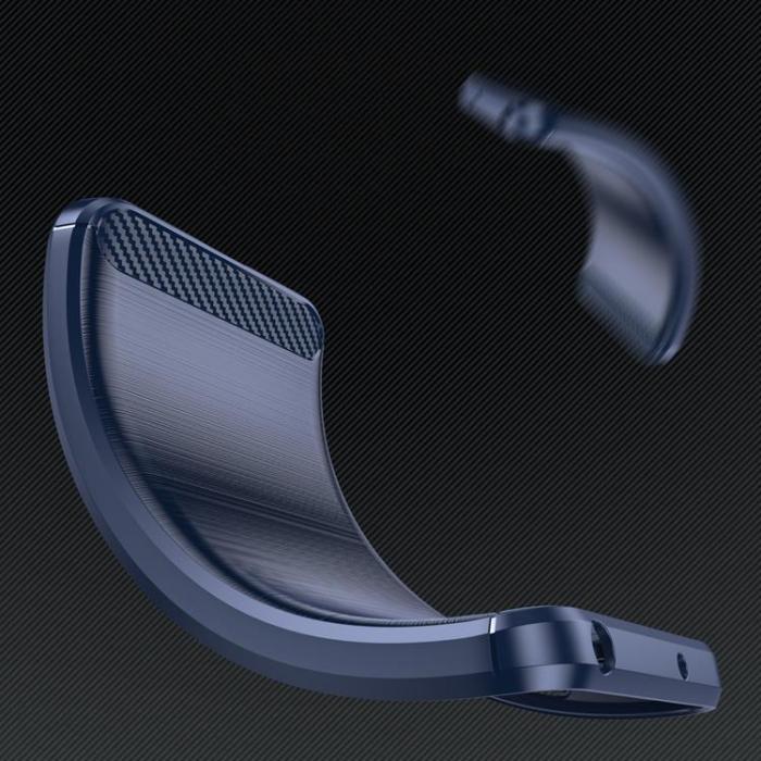 OEM - iPhone 14 Plus Skal Carbon Fiber Texture - Bl