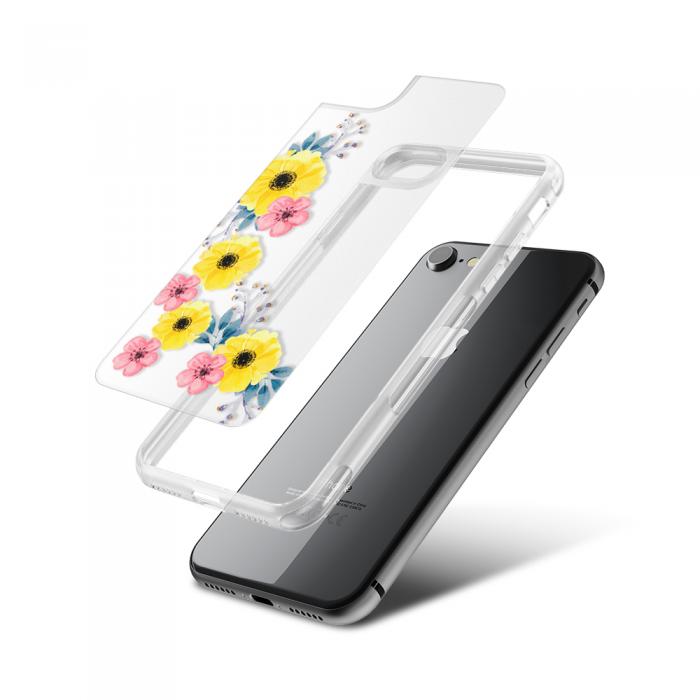UTGATT5 - Fashion mobilskal till Apple iPhone 8 - Gula blommor