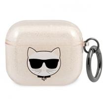 KARL LAGERFELD - Karl Lagerfeld Skal AirPods 3 Glitter Choupette - Guld