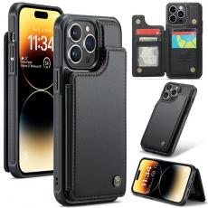 Caseme - CASEME iPhone 14 Pro Max Mobilskal Korthållare C22 RFID - Svart