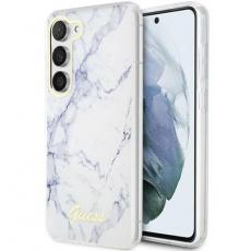 Guess - Guess Galaxy S23 Mobilskal Marble - Vit