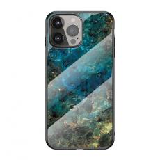 A-One Brand - Anti-Scratch Härdat Glas Skärmskydd iPhone 13 Pro Max - Emerald Marble