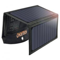 Choetech - Choetech Foldable 2x USB Solladdare 19W - Svart