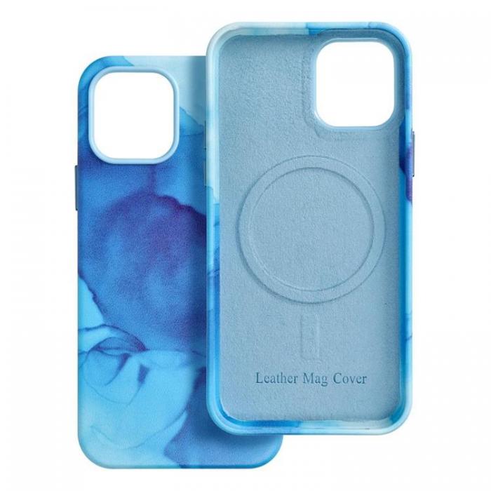 A-One Brand - iPhone 12 Pro Max Magsafe Skal Lder - Bl Splash