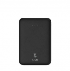 SiGN - SiGN Ultratunn Powerbank 5000mAh - Svart