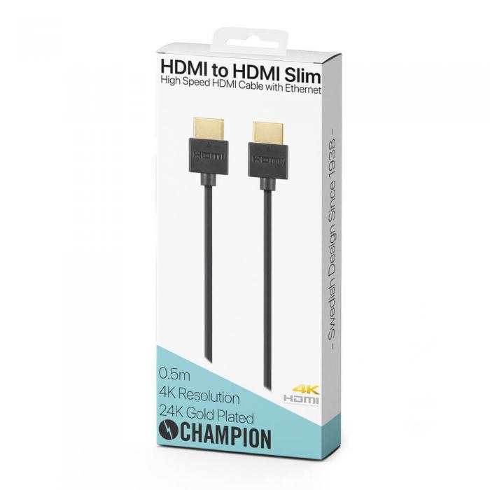 UTGATT1 - Champion HDMI-kabel Ha-Ha SLIM 0.5m