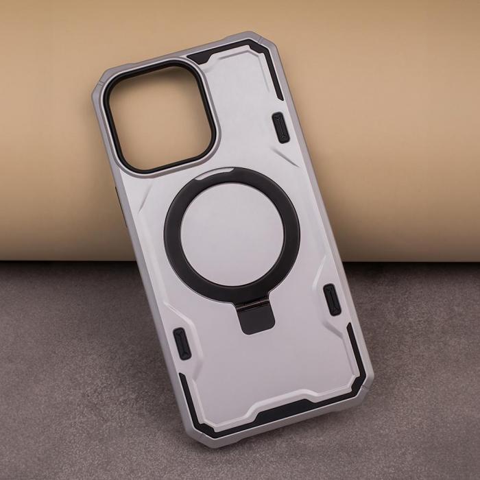 TelForceOne - Skyddande Defender Mag Ring Skal iPhone 12/12 Pro - Silver