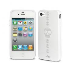 Puro - Puro Skulls Skal till Apple iPhone 4S/4 - (Vit)