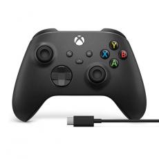 Microsoft - Microsoft Xbox Series X/S Trådlös Handkontroll + USB C-kabel - Kolgrå