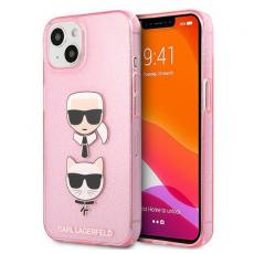 KARL LAGERFELD - Karl Lagerfeld Glitter Karl`s & Choupette Skal iPhone 13 Mini - Rosa