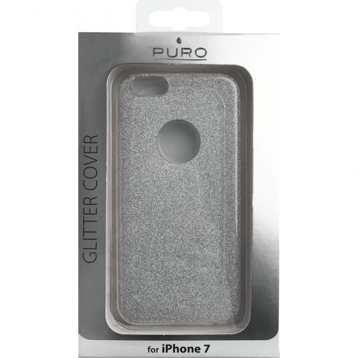 UTGATT5 - Puro iPhone 7/8/SE 2020 Glitter Mobilskal - Silver
