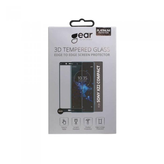 UTGATT1 - GEAR Hrdat Glas 3D Full Cover Svart Sony Xperia XZ2 Compact