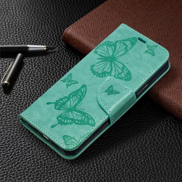 OEM - Imprint Butterfly Plnboksfodral iPhone 12/12 Pro - Grn