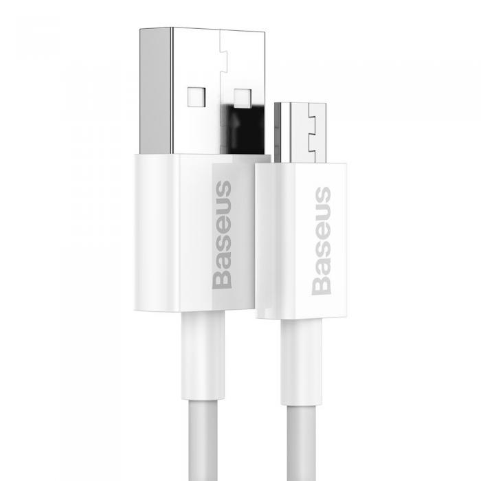 UTGATT5 - Baseus Superior Fast Charging Kabel - Micro USB - 2A 2m - Vit