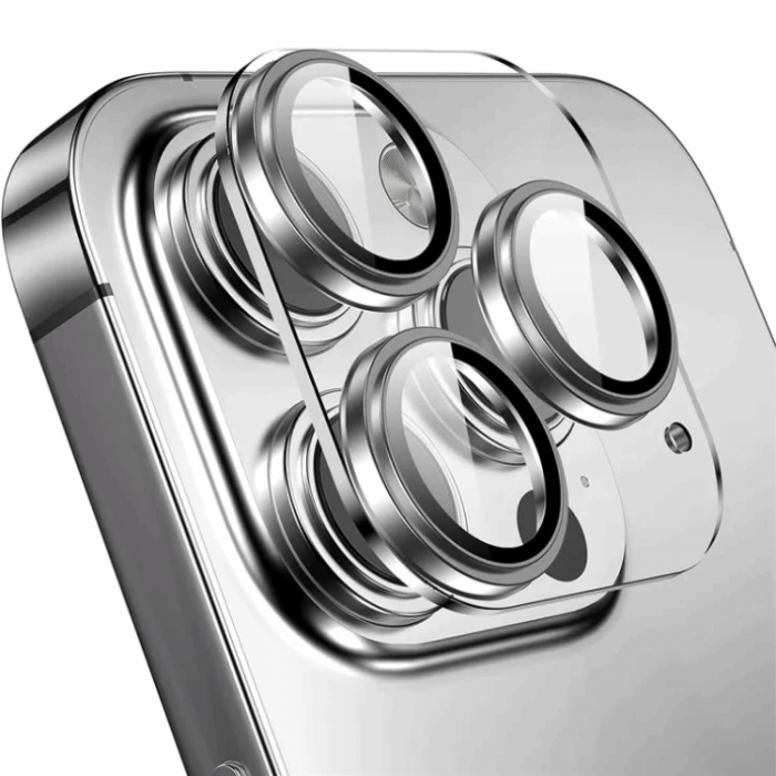 ENKAY - ENKAY iPhone 14/14 Plus Kameralinsskydd i Hrdat glas - Silver