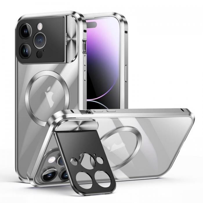 Boom of Sweden - BOOM iPhone 14 Pro Mobilskal Magsafe Metall Frame - Silver