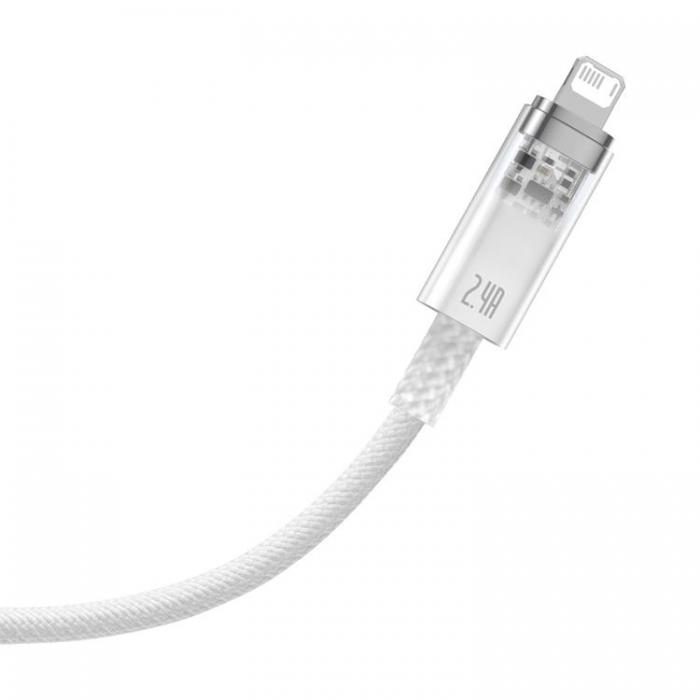 BASEUS - Baseus USB-A - Lightning Kabel Explorer 2.4A 2m - Vit