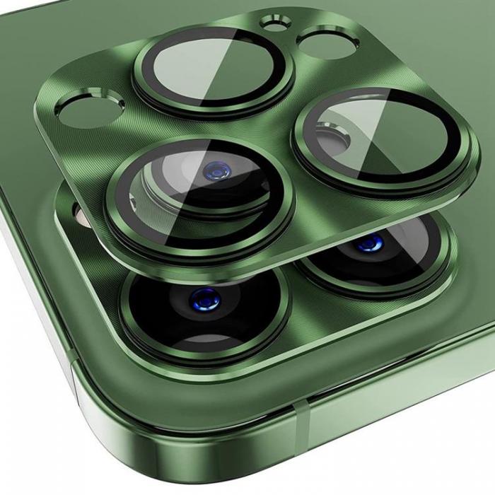 HAT PRINCE - ENKAY iPhone 14 Pro Max/14 Pro Kameralinsskydd i Hrdat glas - Grn