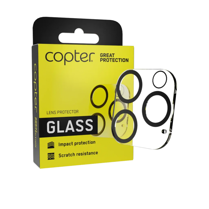 Copter - Copter iPhone 15 Pro Max/15 Pro Kameralinsskydd i Hrdat glas