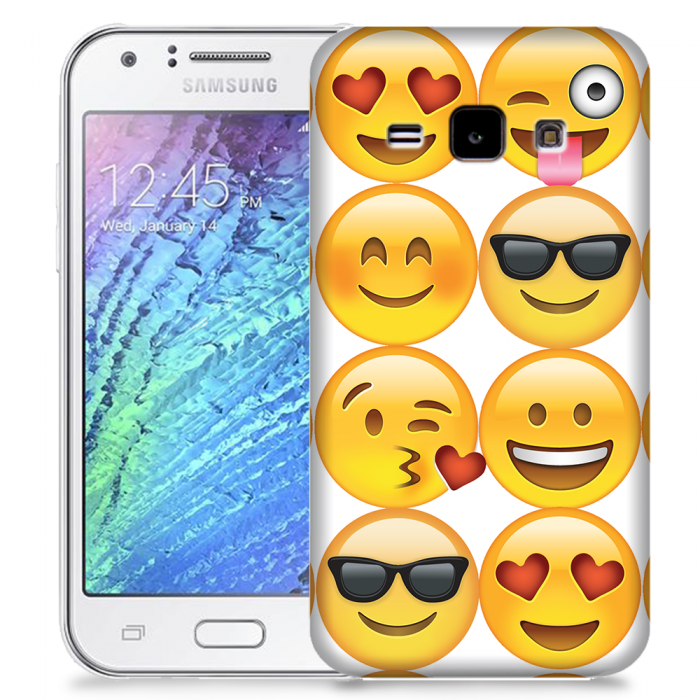 UTGATT5 - Skal till Samsung Galaxy J1 (2015) - Emoji - Smileys