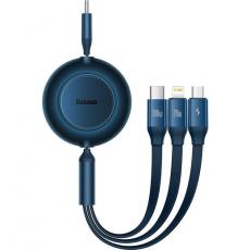 BASEUS - Baseus Kabel USB-C Till USB-C/Lightning/MicroUSB 1.1m - Mörkblå