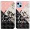 A-One Brand - iPhone 14 Plus Plnboksfodral Folio Flip - Svart Marble