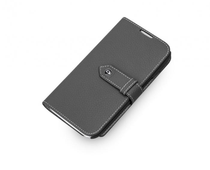 UTGATT4 - Qialino Exklusivt Plnboksfodral till Samsung Galaxy Note 3 N9000 (Gr)