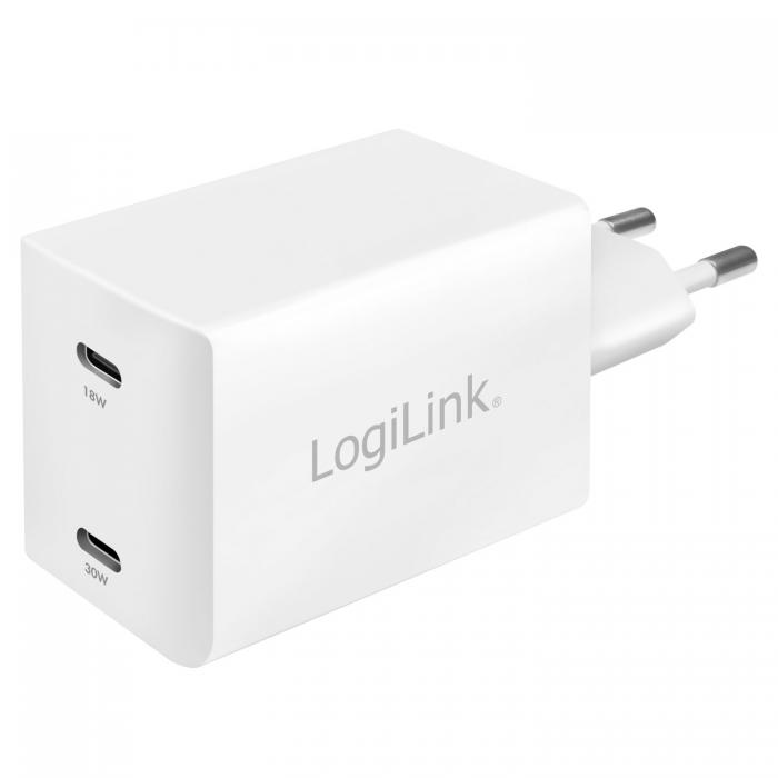 UTGATT5 - LogiLink - USB-laddare USB-C 48W GaN