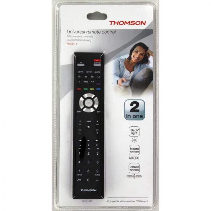 Thomson - THOMSON Fjrrkontroll 2in1, Svart, Universal