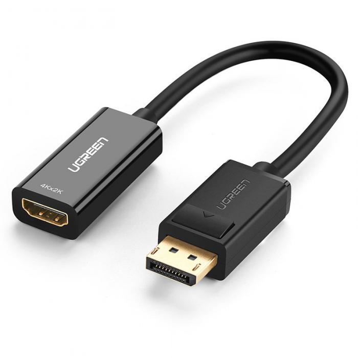 Ugreen - Ugreen HDMI DisplayPort adapter Kabel 4K 30Hz 12bit Svart