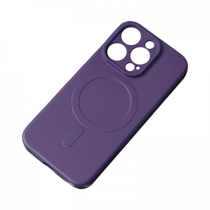 A-One Brand - iPhone 15 Mobilskal MagSafe Silikon - Lila