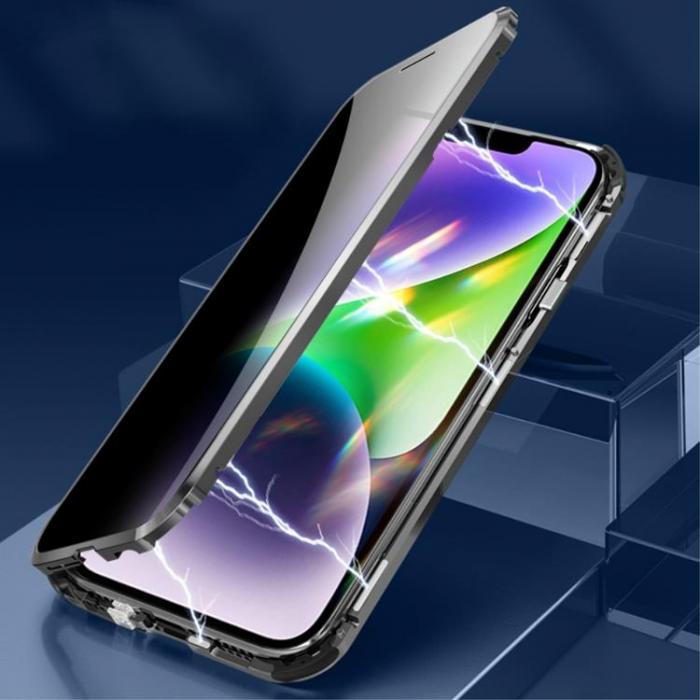 A-One Brand - iPhone 14 Plus Skal Anti-Spy Metall - Guld