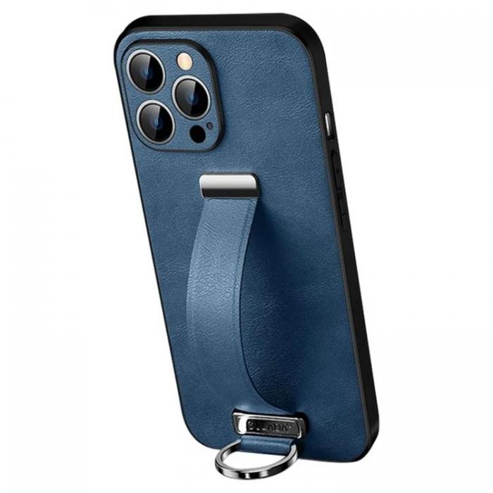 SULADA - SULADA iPhone 14 Pro Mobilskal Kickstand med Wristband - Bl