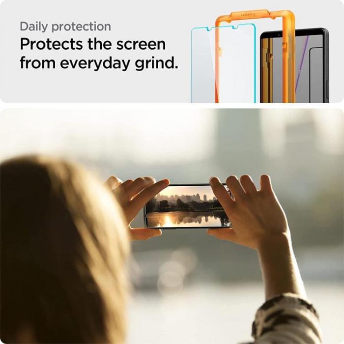 Spigen - Spigen Sony Xperia 5 V Hrdat Glas Skrmskydd - Clear