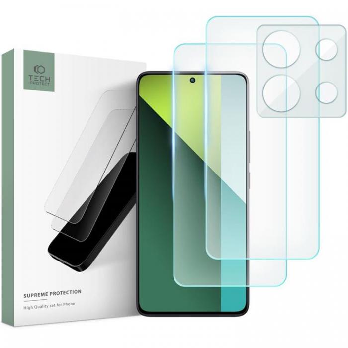 Tech-Protect - Tech-Protect Xiaomi Redmi Note 13 Pro 5G Skrmskydd Supreme Set - Clear