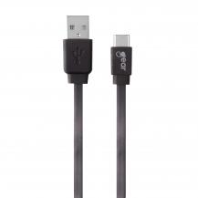 GEAR&#8233;GEAR Laddare 12-24V 2xUSB 2,4A Svart USB-C 2.0 Kabel platt 1m gen2&#8233;