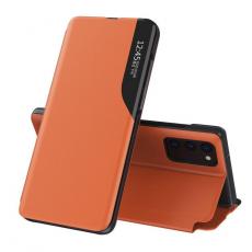 Ruhtel - Eco Leather View Fodral Galaxy A72 - Orange