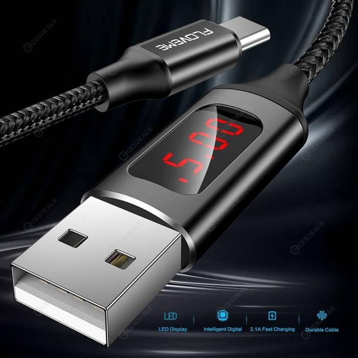 UTGATT5 - Floveme USB-C laddningskabel med Display
