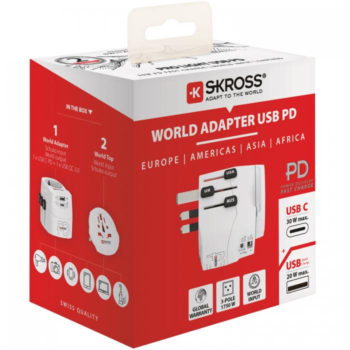 SKross - SKROSS PRO Light World AC30PD Reseadapter USB PD 30W