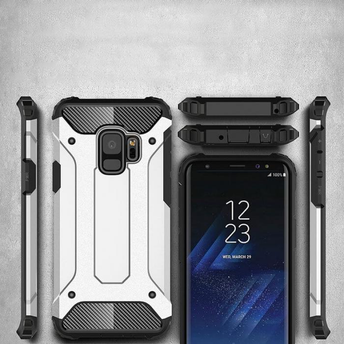 UTGATT5 - Hybrid Armor skal Galaxy S9 G960 Silver