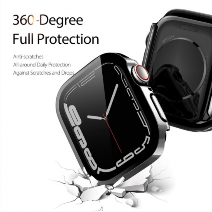 Dux Ducis - DUX DUCIS Apple Watch 4/5/6/SE (44mm) Skal Electroplated PC - Svart