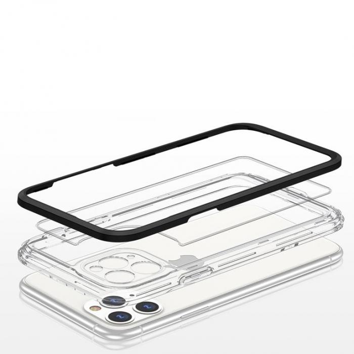 OEM - iPhone 11 Pro Max Skal Clear 3in1 - Svart