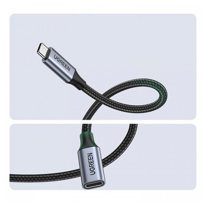 Ugreen - Ugreen Frlngning USB-C Hane Till USB-C Hona Kabel 1m - Gr