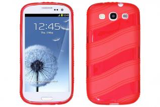 A-One Brand - Wave FlexiCase Skal till Samsung Galaxy S3 i9300 (Röd)