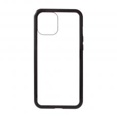 A-One Brand - Magnetisk Metal skal med Härdat Glas till iPhone 12 Mini - Svart