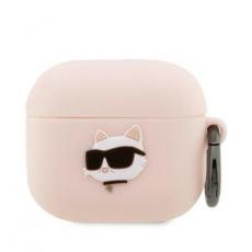 KARL LAGERFELD - Karl Lagerfeld AirPods 3 Skal Silicone Choupette Head 3D - Rosa